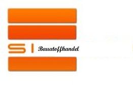 Orange Logo mit drei horizontalen Balken und dem Text "SI Baustoffhandel".