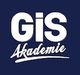 Blaues Logo mit weißem Text: "GIS Akademie".