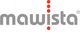 Logo: Grauer Schriftzug "mawista" mit roten Punkten vertikal angeordnet zwischen den Buchstaben.