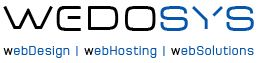 Logo von WEDOSYS mit den Worten: webDesign, webHosting, webSolutions.
