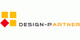 Logo mit roten und gelben Quadraten und dem Text "DESIGN-PARTNER".