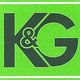 Grünes Logo mit den Buchstaben K & G in einem schwarzen Blockstil.