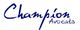 Texte en bleu : "Champion Avocats" sur fond blanc.