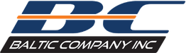Logo of Baltic Company Inc. with stylized blue letters "BC" and an orange stripe in between.
