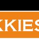 Logo met oranje rechthoek en witte tekst "ECKKIES," met zwarte hoek en ".NL" rechtsboven.