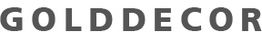 Schriftzug: "GOLDDECOR" in grauer, fetter Schrift auf weißem Hintergrund.