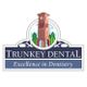Trunkey Dental logo featuring a red clock tower and "Excellence in Dentistry" tagline.