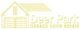 Outline of a house and "Deer Park Garage Door Repair" text in light yellow.