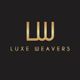 Gold "LW" emblem above "Luxe Weavers" text on a black background.