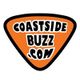 Orange triangular logo with "Coastside Buzz .com" in bold white letters.