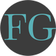 Cerchio grigio con le lettere "FG" in azzurro al centro.