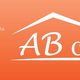 Logo "AB case". Testo: Esperienza, Competenza, Professionalità. Sfondo arancione.