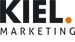 Logo mit schwarzem Text "Kiel Marketing". Ein orangefarbener Punkt trennt die Wörter.
