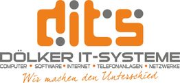 Logo von Dölker IT-Systeme mit Slogan "Wir machen den Unterschied" in Orange und Grau.