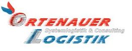 Logo von Ortenauer Logistik mit buntem Schriftzug und einem blauen, roten Flügelmotiv.