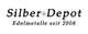 Logo von "Silber Depot" mit dem Text "Edelmetalle seit 2008" darunter.