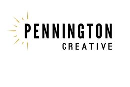 Pennington Creative logo with sunburst design on the left.