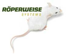Weiße Maus neben dem Logo "Röperweise Systems".