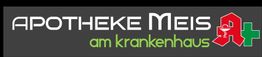 Apothekenlogo: "Apotheke Meis am Krankenhaus" mit grünem und rotem Apothekensymbol.