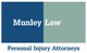 Munley Law logo with text: "Personal Injury Attorneys" in blue and green blocks.