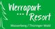 Logo des Werrapark Resorts in Masserberg, Thüringer Wald, auf grünem Hintergrund mit Baum.
