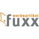 Logo mit Fuchs-Umriss und Text "Werbeartikel Fuxx" in orange und grau.