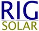 Logo mit Schriftzug "RIG SOLAR" in Blau und Grün.