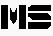 Logo med bogstaverne M og S i sort-hvidt design.