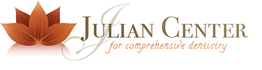 Logo of Julian Center with a lotus flower design.