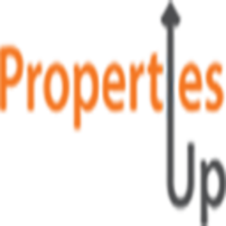 "Logo with orange 'Properties' and a stylized grey 'Up' forming a house outline."