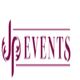Logo with stylized letters "JP" and the word "Events" in purple on a white background.
