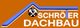 Logo mit blauer Dachlinie und Text "Schröter Dachbau", darunter ein Symbol mit Werkzeugen.