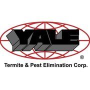 Logo of Yale Termite & Pest Elimination Corp with red oval and black text.