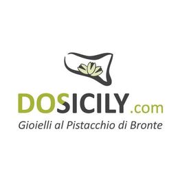 Logo di DOSicily con il testo "Gioielli al Pistacchio di Bronte" e immagine di pistacchio.