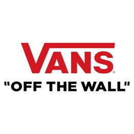 Logo da Vans com texto "Off The Wall" em preto, fundo branco.
