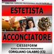 Poster promozionale per corsi di estetista e acconciatore a Corigliano Calabro con dettaglio immagini.
