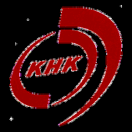 Logo mit roten Linien und Buchstaben "KHK" in der Mitte.