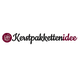 Logo met tekst: "Vanderveen Chocolade" in zwarte letters en cadeau-pictogram links.