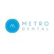 Logo of Metro Dental with a blue circle and an 'M' next to the text "METRO DENTAL".