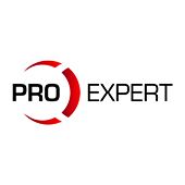 Logo mit schwarzem "PRO" und "EXPERT" in Rot, umgeben von einem roten Halbkreis.