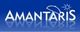 Logo mit Schriftzug "AMANTARIS" auf blauem Hintergrund, Sonne und Orbit dargestellt.