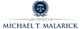 Law Office of Michael T. Malarick logo with scales and laurel wreath.