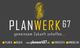 Logo von Planwerk 67 mit Slogan: "gemeinsam Zukunft schaffen..." und Website planwerk67.de.