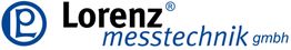 Logo von Lorenz Messtechnik GmbH mit blau-weißem Symbol und Firmenname in Schwarz und Blau.