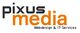 pixus media Logo mit Schriftzug: Webdesign & IT-Services.