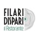 Logo del ristorante "Filari Dispari" con disegno di anelli concentrici stilizzati.