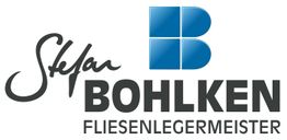 Logo mit Schriftzug "Stefan Bohlen Fliesenlegermeister" und blauem Kachelsymbol.