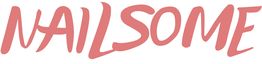 Der Schriftzug "Nailsome" in stilisierten rosa Buchstaben auf weißem Hintergrund.