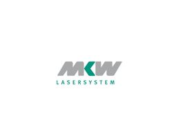 Logo mit grauem "MKW" und grünem "LASERSYSTEM" auf weißem Hintergrund.