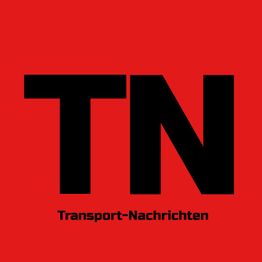 TN-Logo auf rotem Hintergrund mit der Aufschrift "Transport-Nachrichten".